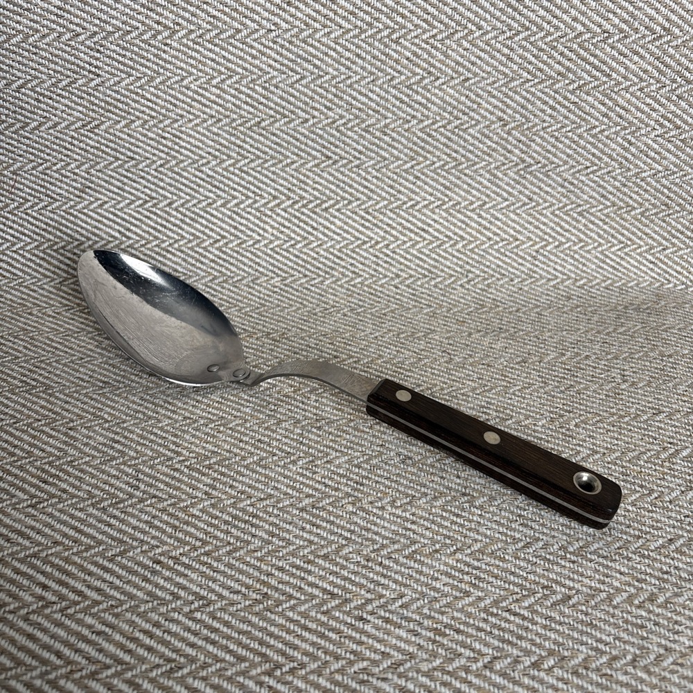 Ekco Arrowhead Solid Serving Basting Spoon Stainless Wood Handle